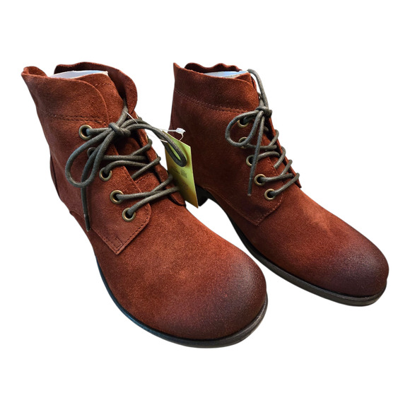 Fly London Shoes - Fly London Shoes Womens Size 37 Brick Oil Suede Lace Up Ankle Booties Fallcore